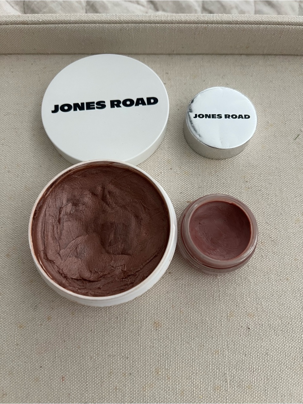 Jones Road Cream Color Duo — pinky bronze and Apres